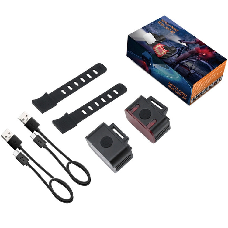 Conjunto de Luzes para Bicicleta com Carregamento USB, LED para Exterior, Estilo:, Luz Frontal, Luz Traseira, Luz Frontal+Luz Traseira