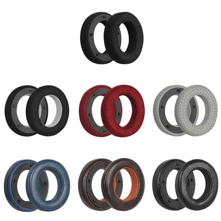 Para Focal Clear MG 2pcs Capa de Couro Respirável e Confortável para Auscultadores, Cor: Fibra Preta, Fibra Preta, Fibra Cinzento Preta, Fibra Vermelha, Fibra Cinzenta, Pele de Cordeiro Azul Escuro, Pele de Cordeiro Castanha, Pele de Cordeiro Preta