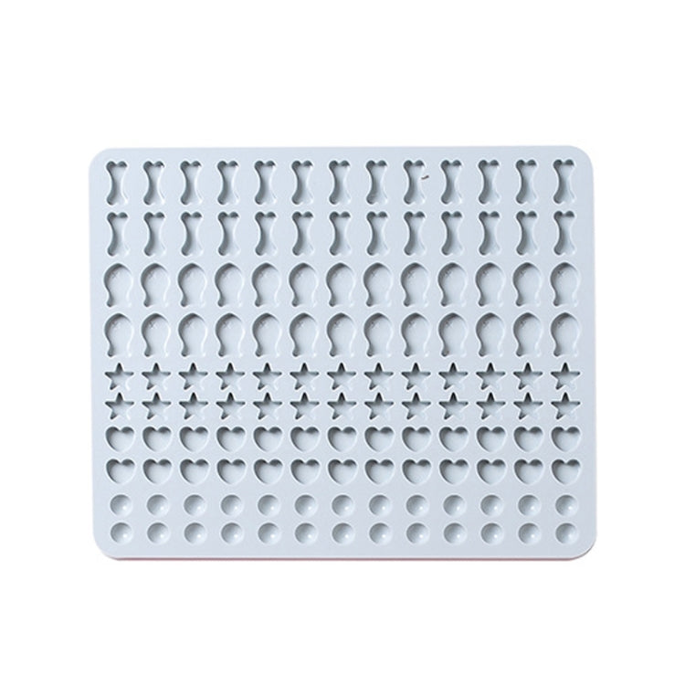 Tapete de Silicone com 130 Cavidades para Moldes de Mini Snacks para Animais de Estimação, Forma para Biscoitos e Bolos para Cão, Azul, Rosa