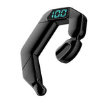 Auricular Bluetooth Desportivo Estéreo com Ecrã Digital e Condução Óssea V19, V19 Preto, V19 Branco, V19 Rosa, V19 Azul, V19 Verde