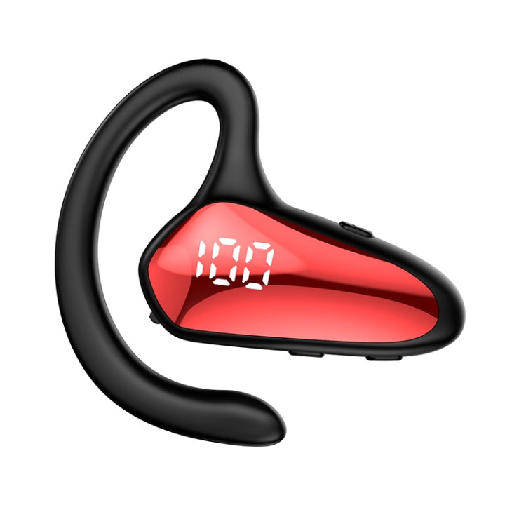 Auricular Bluetooth com Ecrã Digital e Condução Óssea YX02, YX02 Preto, YX02 Cinzento, YX02 Vermelho, YX02 Rosa