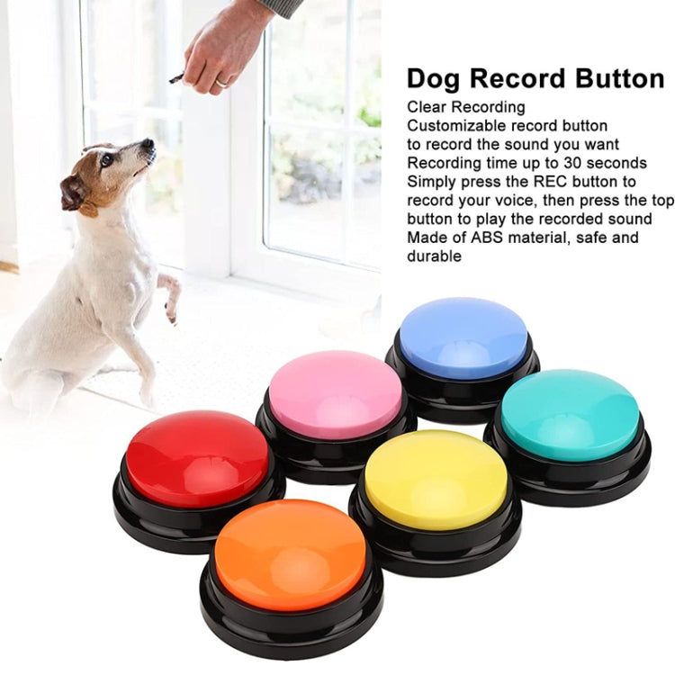 Botão de Comunicação para Animais, Caixa Vocal para Cão com Gravação, Estilo: Modelo de Gravação, Vermelho Rosado, Rosa, Amarelo, Azul Lago, Branco, Azul Escuro, Azul Claro, Verde, Roxo, Vermelho, Laranja