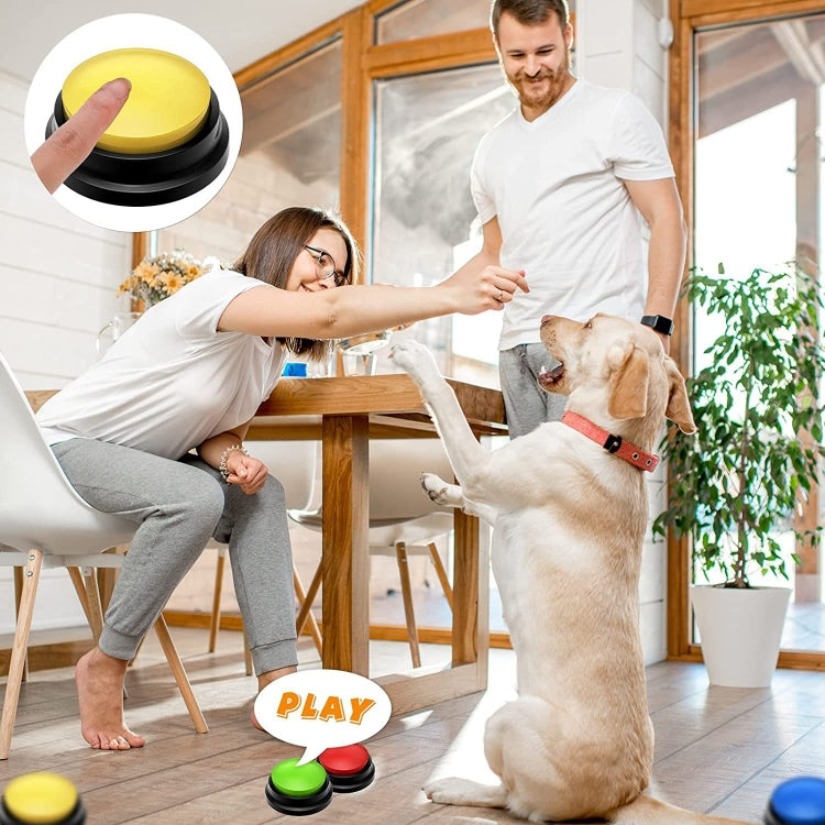 Botão de Comunicação para Animais, Caixa Vocal para Cão com Gravação, Estilo: Modelo de Gravação, Vermelho Rosado, Rosa, Amarelo, Azul Lago, Branco, Azul Escuro, Azul Claro, Verde, Roxo, Vermelho, Laranja