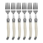 Stainless Steel Knife Fork Spoon Set Plastic Handle Western Tableware, 6 Tea Spoons, 6 Forks, 6 Spoons
