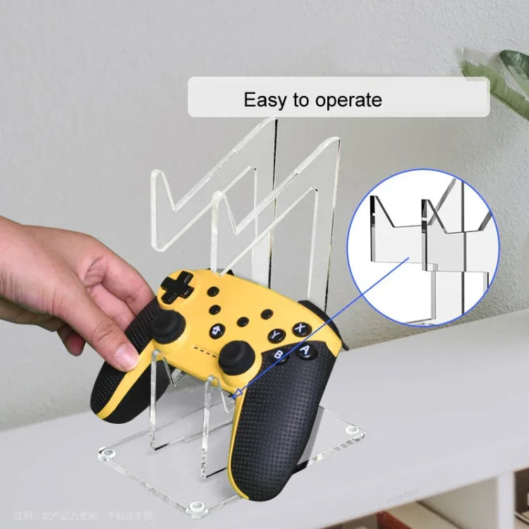 Suporte de Armazenamento em Acrílico de Dupla Camada para Comandos PS4/PS5/PS3, Para PS4/PS5/PS3