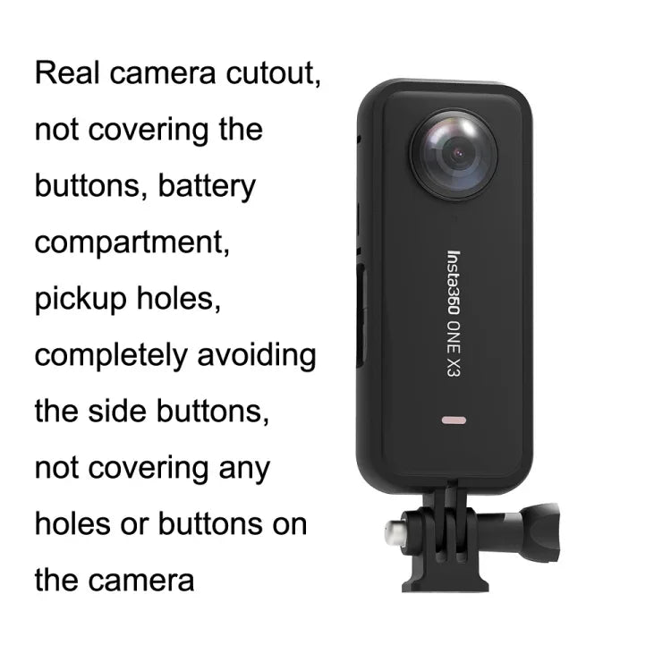 Para Insta360 One X3 A516 Moldura Protetora de Plástico para Câmara Desportiva Panorâmica, Moldura Protetora