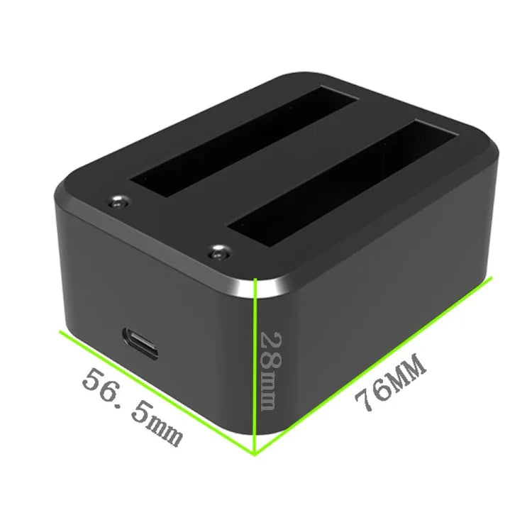 Para Insta360 X3 A520 Carregador de Baterias para Câmara Panorâmica, Base de Carregamento Duplo, Para Insta360 X3 Duas Baterias