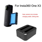 Para Insta360 X3 A520 Carregador de Baterias para Câmara Panorâmica, Base de Carregamento Duplo, Para Insta360 X3 Duas Baterias