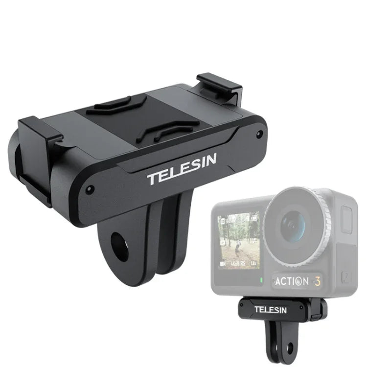 Para DJI OSMO Action 3 Adaptador Magnético de Duas Garras TELESIN, Acessórios para Câmara de Ação, Adaptador Magnético de Duas Garras
