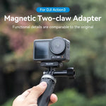 Para DJI OSMO Action 3 Adaptador Magnético de Duas Garras TELESIN, Acessórios para Câmara de Ação, Adaptador Magnético de Duas Garras
