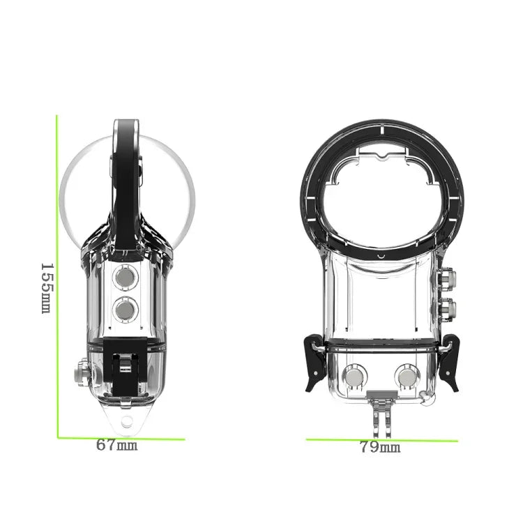 Para Caixa Impermeável Subaquática Selada para Câmara Insta360 X3 (Neutra Sem Logótipo), Neutra Sem Logótipo