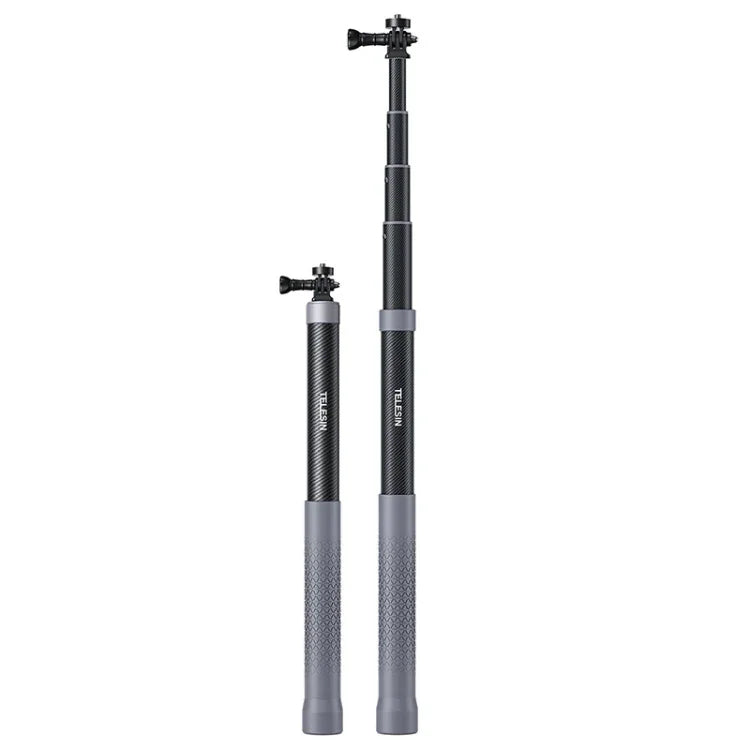 Monopé de Fibra de Carbono TELESIN 1,2m Bastão Selfie com Parafuso 1/4 Para Câmaras de Ação, 1,2m