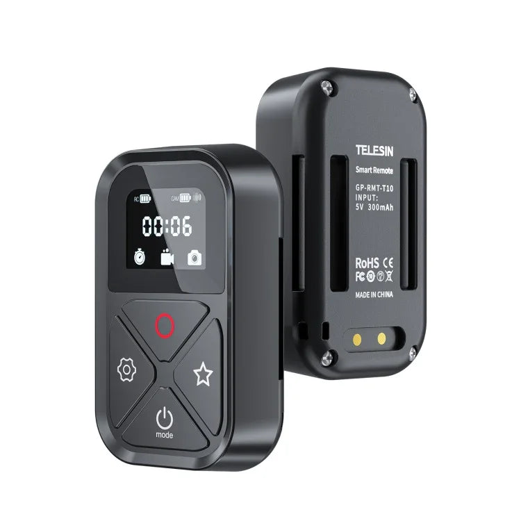 Comando Remoto Bluetooth TELESIN T10 80m Para GoPro Hero11 Black / HERO10 Black / HERO9 Black / HERO8 Black /Max, Para GoPro
