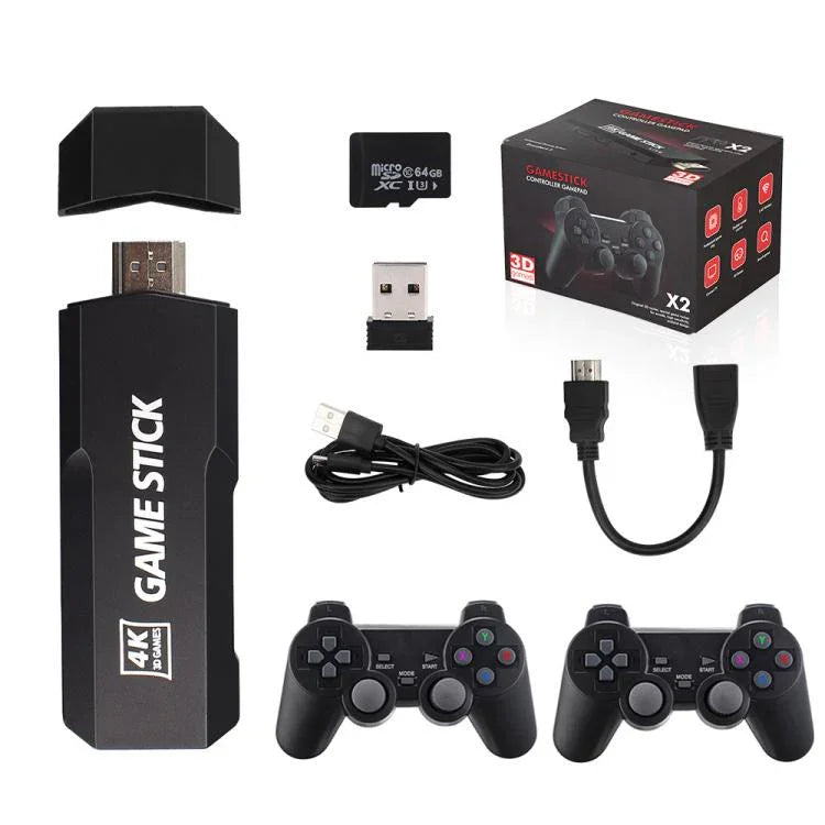 GD10 2.4G Wireless 4K HD TV Game Console PSP Game Box, 32G Built-in 15,000 Games, 64G Built-in 30,000 Games, 128G Built-in 40,000 Games