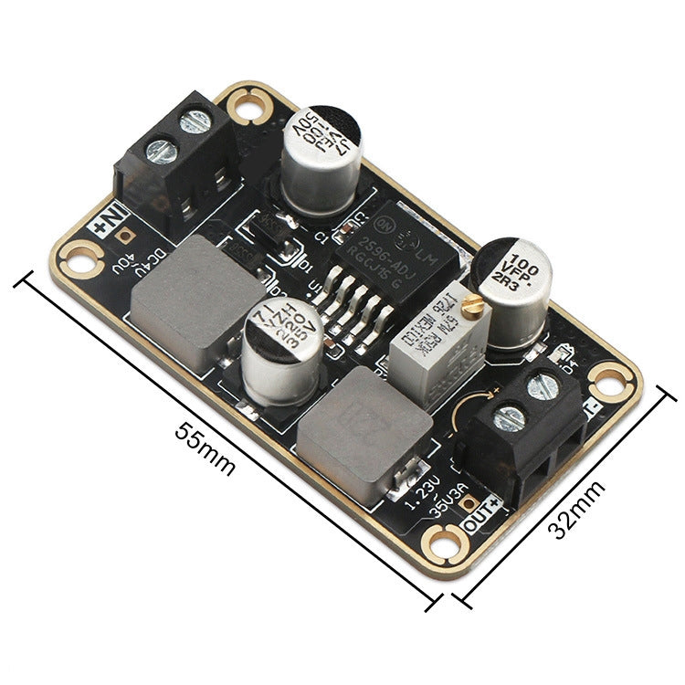 Módulo de Alimentação DC-DC Ajustável LM2596-ADJ Redutor 4V-40V para 1.23-35V 3A Placa Estereótipo, LM2596-ADJ 4V-40V para 1.23-35V