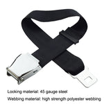 Two Point Aircraft Buckle Adjustable Seat Belt Extended Band, Aircraft Buckle Seat Belt(Black), Aircraft Buckle Seat Belt(Gray)