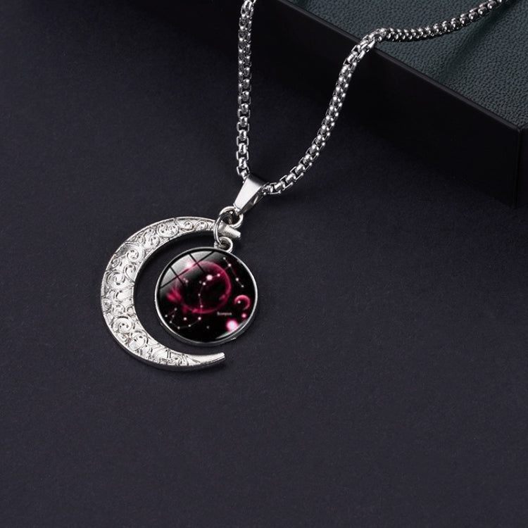 Luminous Zodiac Moon Titanium Steel Necklace Personalized Moon Pendant, Necklace Libra, Necklace Scorpio, Necklace Sagittarius, Necklace Aquarius, Necklace Capricorn, Necklace Pisces, Necklace Aries, Necklace Taurus, Necklace Gemini, Necklace Cancer   ...