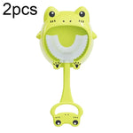 S8 2 Unidades Escova de Dentes Manual em Silicone em Forma de U para Crianças de 2 a 12 Anos com Desenhos Animados de Animais