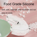 S8 2 Unidades Escova de Dentes Manual em Silicone em Forma de U para Crianças de 2 a 12 Anos com Desenhos Animados de Animais