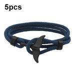 Pulseira Ajustável com Fecho Duplo e Corda Trançada com Cauda de Baleia, 5 unidades Rosa, 5 unidades Amarelo, 5 unidades Vinho, 5 unidades Azul Marinho, 5 unidades Caqui, 5 unidades Vermelho, 5 unidades Preto, 5 unidades Azul Claro, 5 unidades Bege
