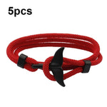 Pulseira Ajustável com Fecho Duplo e Corda Trançada com Cauda de Baleia, 5 unidades Rosa, 5 unidades Amarelo, 5 unidades Vinho, 5 unidades Azul Marinho, 5 unidades Caqui, 5 unidades Vermelho, 5 unidades Preto, 5 unidades Azul Claro, 5 unidades Bege
