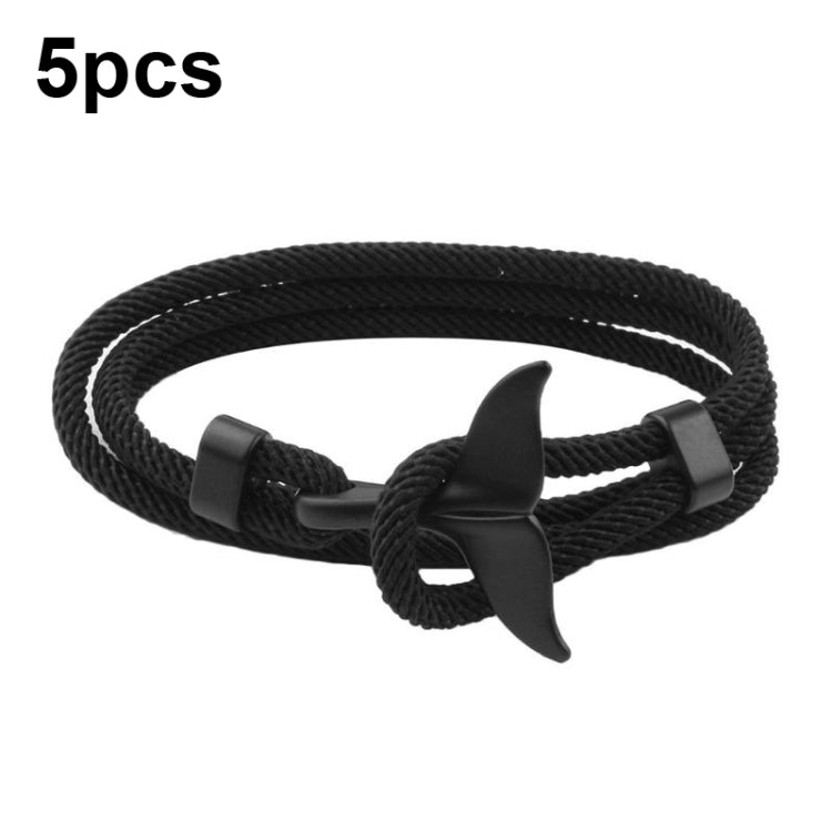 Pulseira Ajustável com Fecho Duplo e Corda Trançada com Cauda de Baleia, 5 unidades Rosa, 5 unidades Amarelo, 5 unidades Vinho, 5 unidades Azul Marinho, 5 unidades Caqui, 5 unidades Vermelho, 5 unidades Preto, 5 unidades Azul Claro, 5 unidades Bege