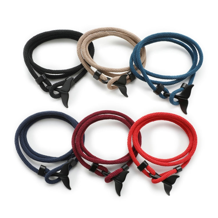 Pulseira Ajustável com Fecho Duplo e Corda Trançada com Cauda de Baleia, 5 unidades Rosa, 5 unidades Amarelo, 5 unidades Vinho, 5 unidades Azul Marinho, 5 unidades Caqui, 5 unidades Vermelho, 5 unidades Preto, 5 unidades Azul Claro, 5 unidades Bege