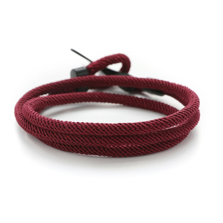 Pulseira Ajustável com Fecho Duplo e Corda Trançada com Cauda de Baleia, 5 unidades Rosa, 5 unidades Amarelo, 5 unidades Vinho, 5 unidades Azul Marinho, 5 unidades Caqui, 5 unidades Vermelho, 5 unidades Preto, 5 unidades Azul Claro, 5 unidades Bege