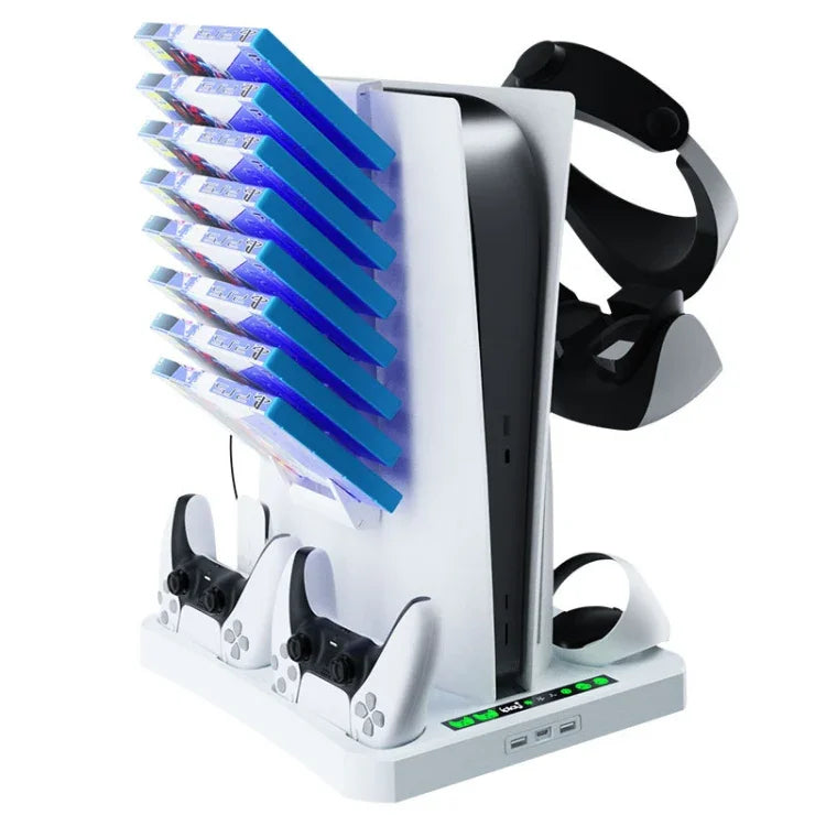 Base Multifuncional de Arrefecimento para PS5 ipaly Host, Suporte de Carregamento para Comando VR2, Suporte para Armazenamento de Discos, HBP-6478