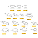 BN1006 Stainless Steel Mousse Circle Thickened Perforated Cake Mold DIY Baking Tools, Round(3 inches), Oval(5.5 inches), Round(3.5 inches), Oval(7.2 inches), Rectangle(3.9 inches), Love(3.1 inches), Rectangle(4.3 inches), Rectangle(4.7 inches)         ...