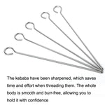 Stainless Steel Kebab Barbecue Hanging Rack Thick Skewers String Incense Stand, With 4 Stitches, With 5 Stitches, With 6 Stitches