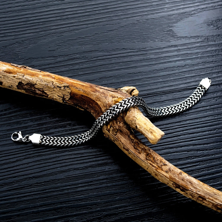 Pulseira Masculina Retro em Aço de Titânio Acessórios Pessoais, 1016
