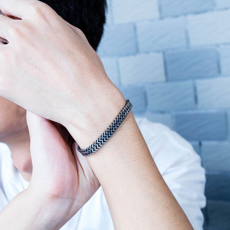 Pulseira Masculina Retro em Aço de Titânio Acessórios Pessoais, 1016