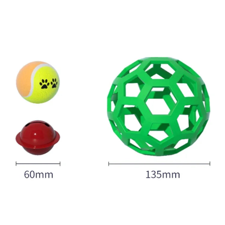 1030001 Bola Oca Brinquedo para Cão Resistente a Mordidas Bola de Borracha Elástica para Animais de Estimação, Espec:, Oca, Sino, Ténis
