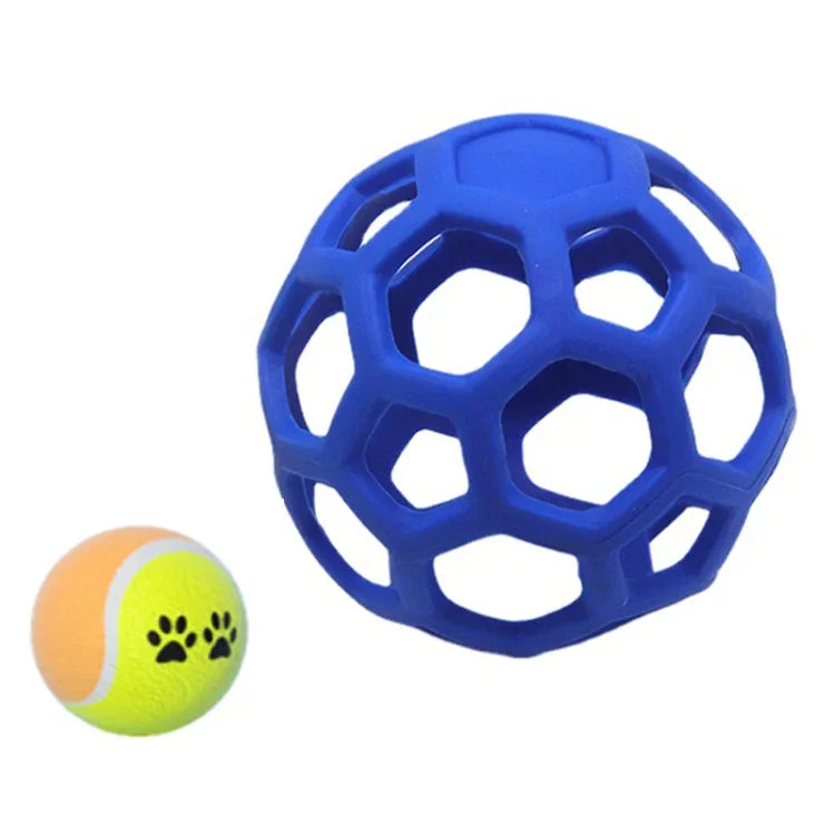 1030001 Bola Oca Brinquedo para Cão Resistente a Mordidas Bola de Borracha Elástica para Animais de Estimação, Espec:, Oca, Sino, Ténis