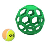 1030001 Bola Oca Brinquedo para Cão Resistente a Mordidas Bola de Borracha Elástica para Animais de Estimação, Espec:, Oca, Sino, Ténis