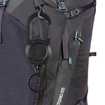 Mosquetão para Mochila com Carretel Retrátil para Cartões, Cabo de Aço Preto, Corda de Fibra Preta, Corda de Fibra Branca