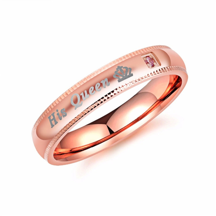 Anel de Casal 606 em Aço de Titânio, Tamanho:, Estilo Feminino 9