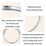 Sterling Silver S925 Plated Plated Row Moissanite Ring, MSR014-A