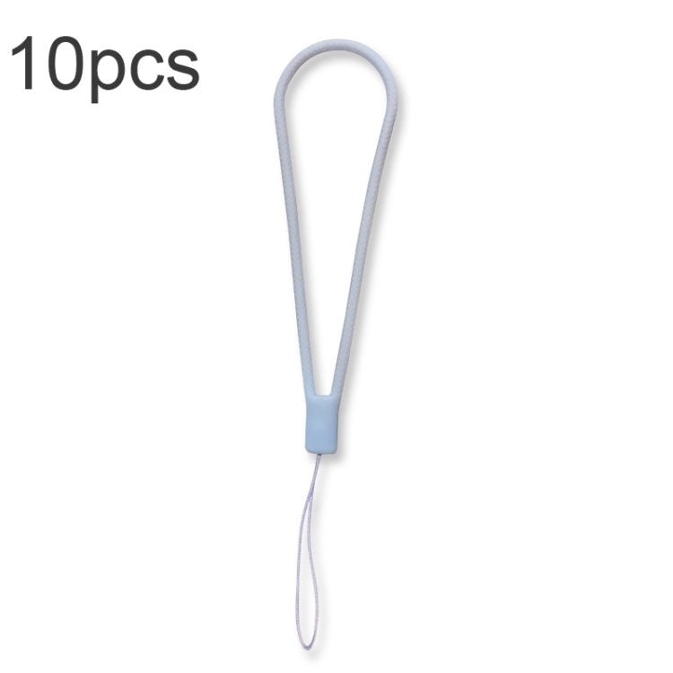 10pcs  Silicone Woven Pattern  Cell Phone Lanyard Anti-loss Hand Rope, Dark Night Green, White, Grass Purple, Light Green, Clove Purple, Antique White, Black, Red, Matcha Green, Lemon Yellow, Shallow Purple, Sand Pink, Sugar Orange, Tea Red            ...