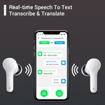 Auricular de Tradução Inteligente Bluetooth M6 Multi-país com Tradução Mútua Suporta 127 Línguas, M6 Branco