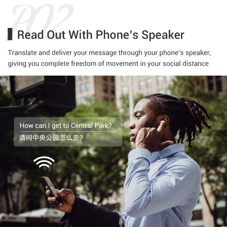 Auricular de Tradução Inteligente Bluetooth M6 Multi-país com Tradução Mútua Suporta 127 Línguas, M6 Branco