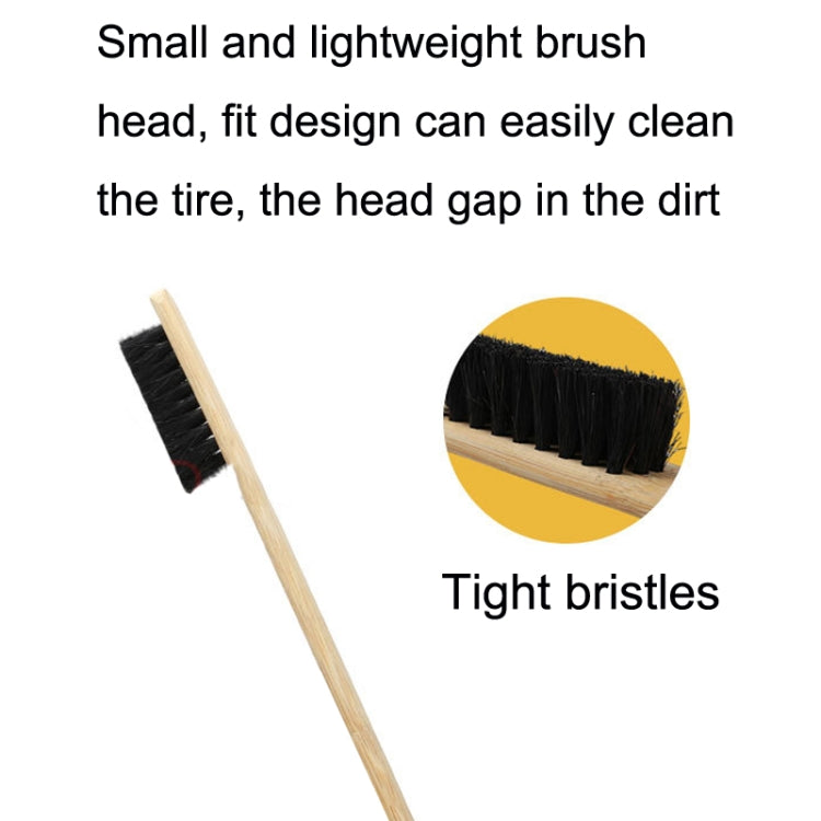 Automotive Steel Ring Washing Long Bamboo Brush Engine Cleaning Brush, Cleaning Brush