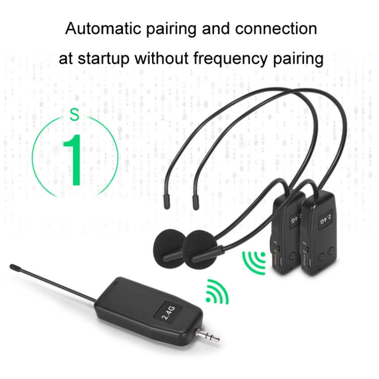 Microfone Sem Fios UHF com Auscultadores Lavalier Amplificador, Um para Um, Um para Dois