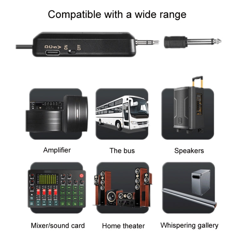 Microfone Sem Fios UHF com Auscultadores Lavalier Amplificador, Um para Um, Um para Dois