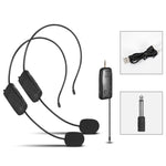 Microfone Sem Fios UHF com Auscultadores Lavalier Amplificador, Um para Um, Um para Dois