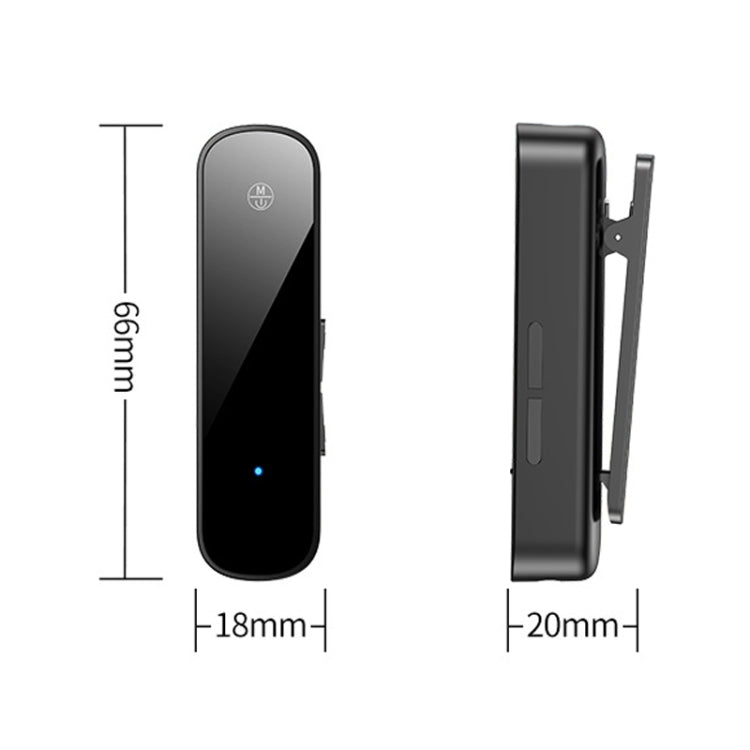 Receptor de Áudio Bluetooth 5.3 HiFi Y2 Conversor de Chamada Audio Lavalier 3,5mm Suporta Reprodução de Cartão TF, Y2