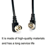 Cabo de Áudio e Vídeo Coaxial Cotovelo BNC Macho para Macho, Comprimento:, 0,5m, 1m, 1,5m, 2m, 3m