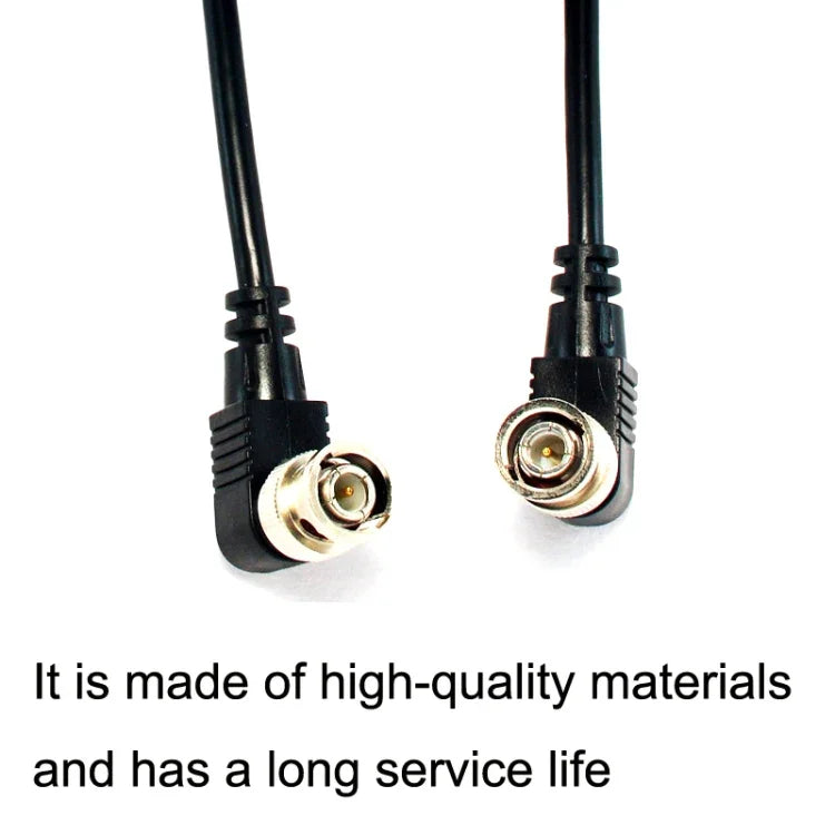 Cabo de Áudio e Vídeo Coaxial Cotovelo BNC Macho para Macho, Comprimento:, 0,5m, 1m, 1,5m, 2m, 3m