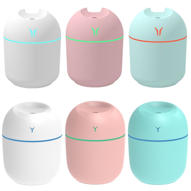 Mini Humidificador de Mesa USB com Luz Noturna Colorida, Especificações: 250ml (Y-Branco), 250ml (Y-Rosa), 250ml (Y-Azul), 220ml (Y2-Branco), 220ml (Y2-Rosa), 220ml (Y2-Azul)